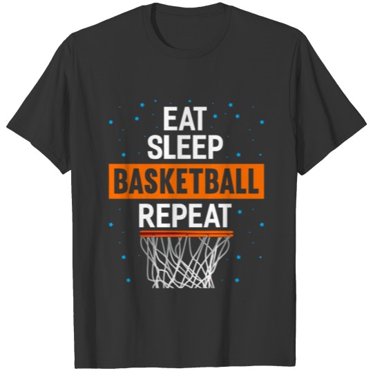 Eat Sleep Basketball Repeat Funny Basketball Coach T-shirt