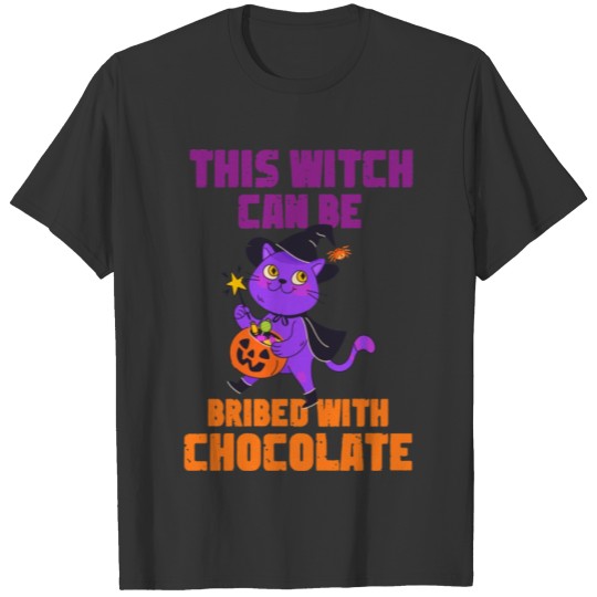 This Witch Can Be Bribed With Chocolate Halloween T-shirt