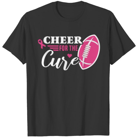 Cheer For A Cure Breast Cancer Shirt Pink Ribbon F T-shirt