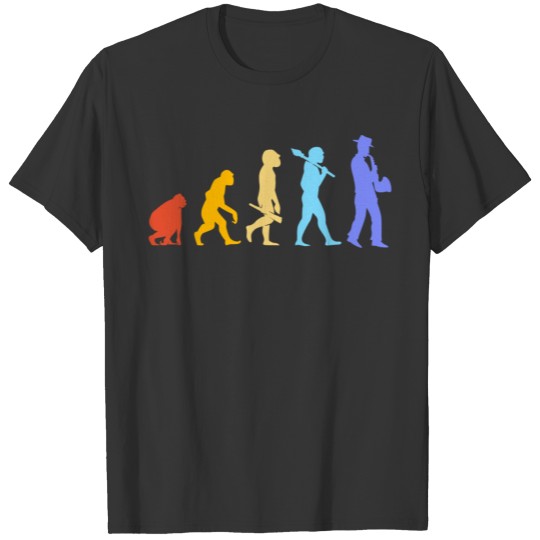 Funny Marching Band Evolution Saxophone T-shirt