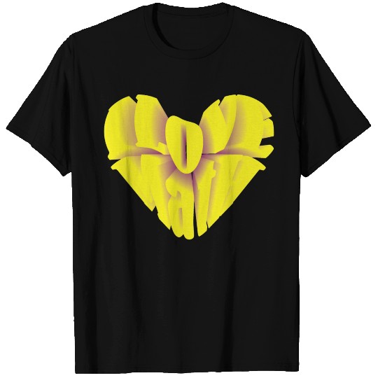 I love math yellow typography I heart T Shirts