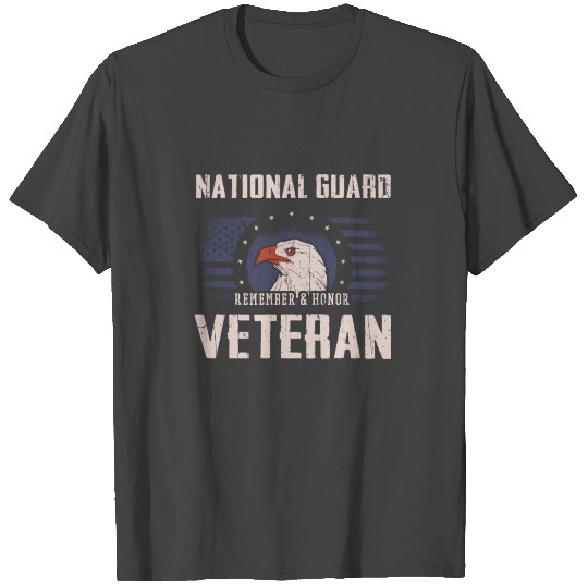 National Guard Veteran Eagle Veterans Day T Shirts