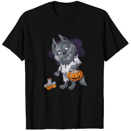 Werewolf kid Halloween Design T Shirts