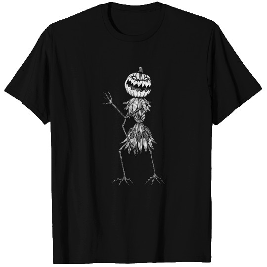 Halloween pumpkin scarecrow by Nikki-Luka T Shirts
