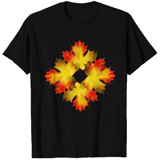 shining autumn maple leaves ornament T Shirts