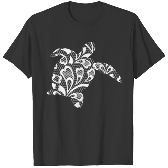 Sea turtle in white lace. T Shirts