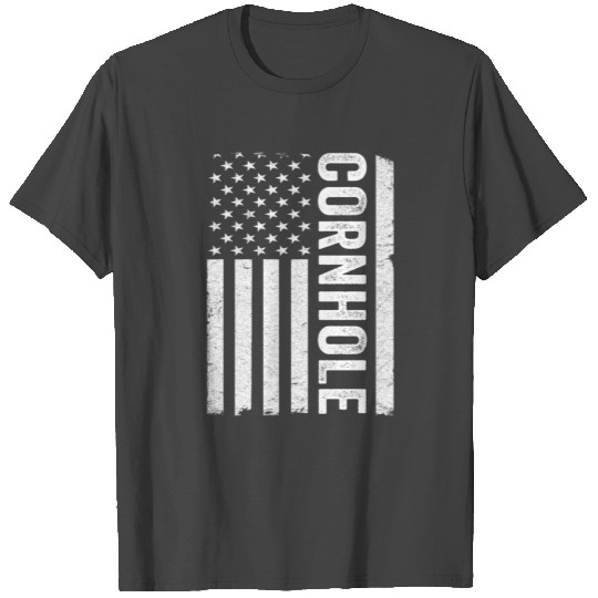 US American Flag Corn Hole Bean Bag Toss Player T Shirts