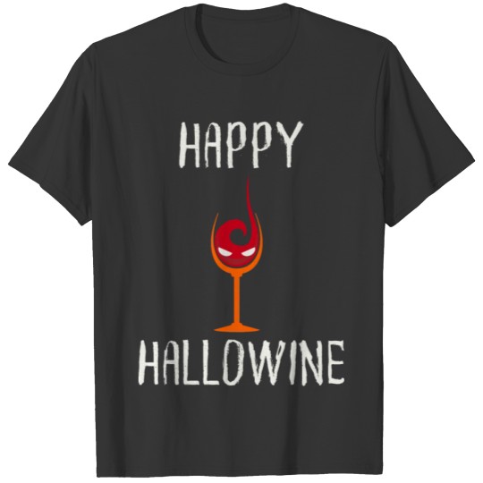 Happy Hallowine Wine Halloween Fun Gift T Shirts