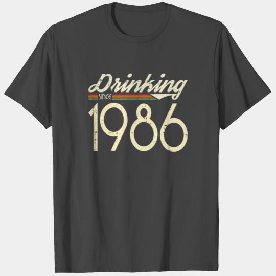 1986 Vintage born in Drink age Birthday gift idea T Shirts
