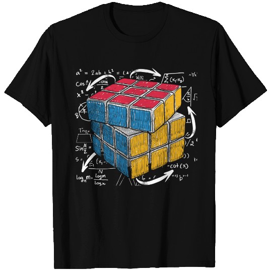 Colorful Rubiks Cube Math Speedsolving Puzzle T Shirts