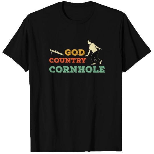 God Country Cornhole T Shirts, Corn Hole T Shirts, Cornh