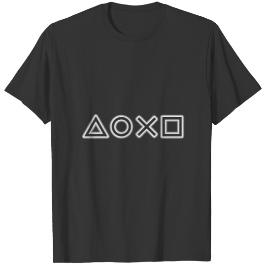 playstation buttons glow white T Shirts