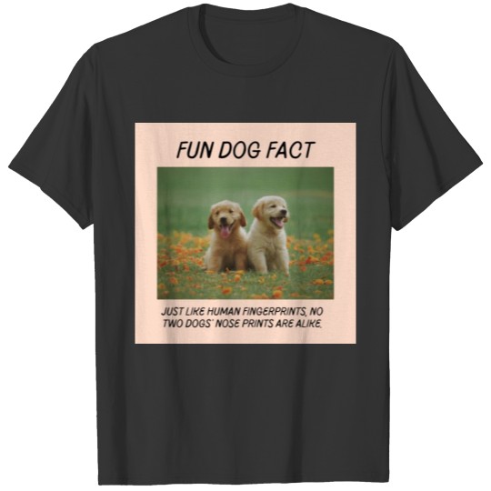 Peach and Brown Illustration Dog T-shirt