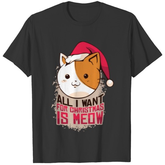 Cat Christmas T ShirtMeow Christmas T Shirts
