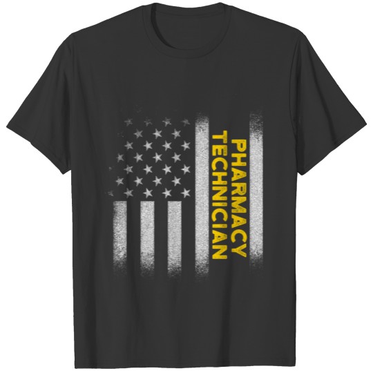 Pharmacy Technician US Flags Certified Pharma T-shirt