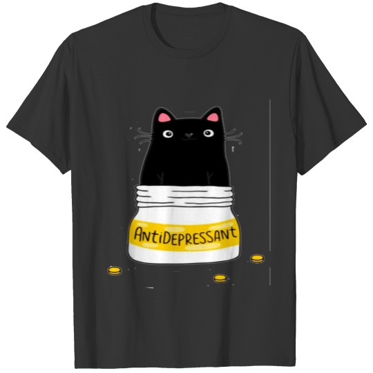 Antidepressant cat T-shirt