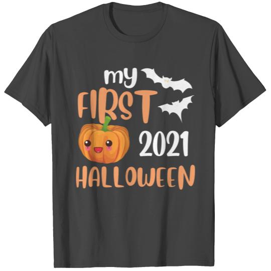 My First Halloween Cute Pumpkin and Happy bats Car T Shirts