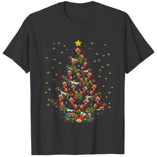 Ant Lover Xmas Gift Ant Christmas Tree T-shirt