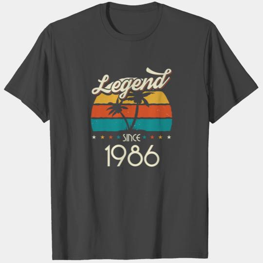 1986 Vintage born in Retro age Birthday gift idea T Shirts