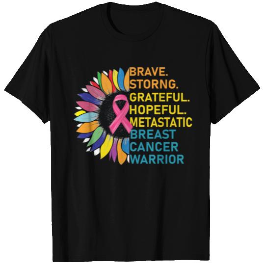 Brave grateful Hopeful Breast Cancer Warrior T Shirts