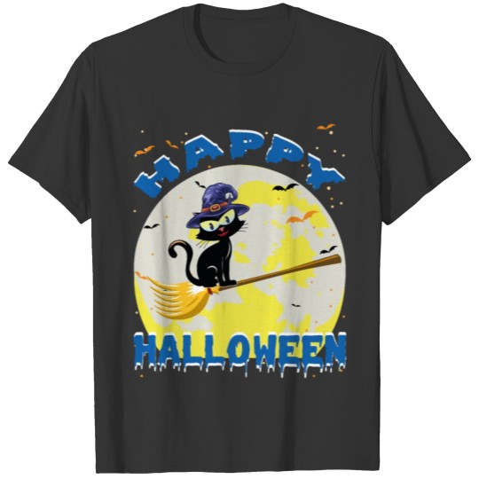 Halloween - happy halloween cat T-shirt