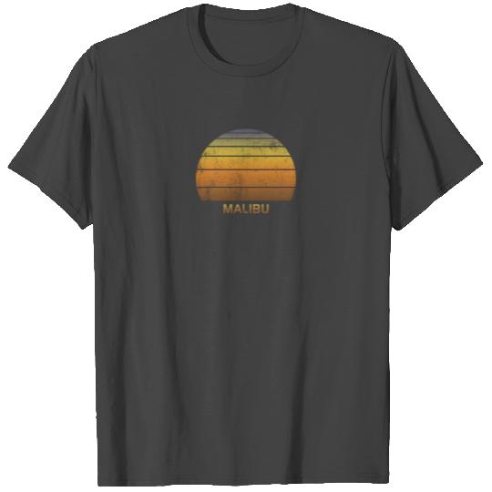 Retro Malibu California Vintage Sunset Vacation T Shirts