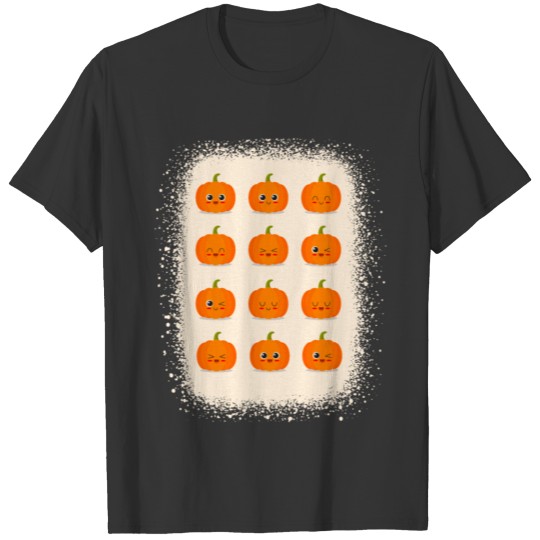 Halloween Pumpkins Emotions Boys Girls Halloween T-shirt
