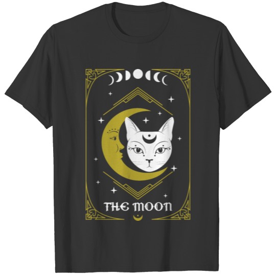 Crescent Moon And Cat Moon Phases T-shirt