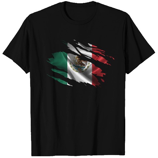 Mexico Ripped Flag T Shirts