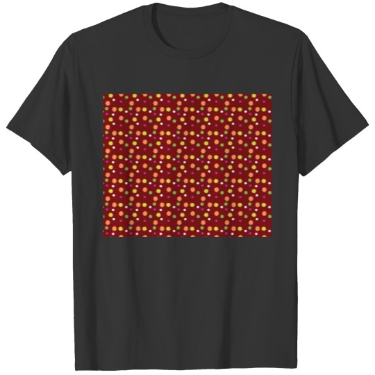 vibrant colorful shapes pattern T-shirt