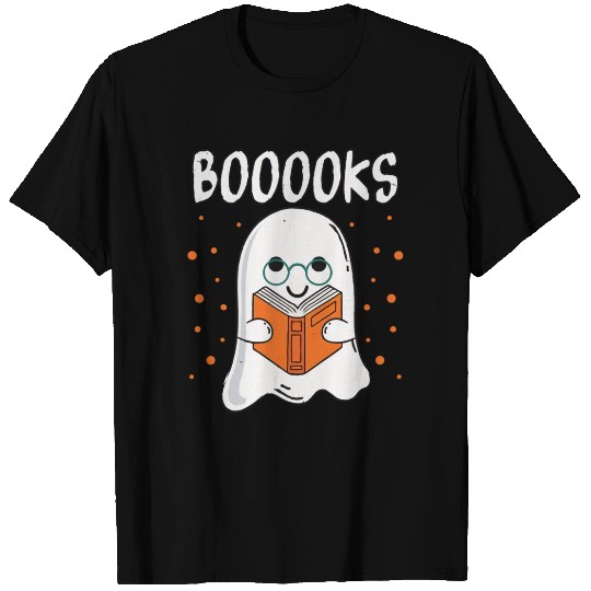 Booooks Ghost Funny Halloween Ghost Reading Books T Shirts