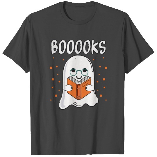 Booooks Ghost Funny Halloween Ghost Reading Books T Shirts