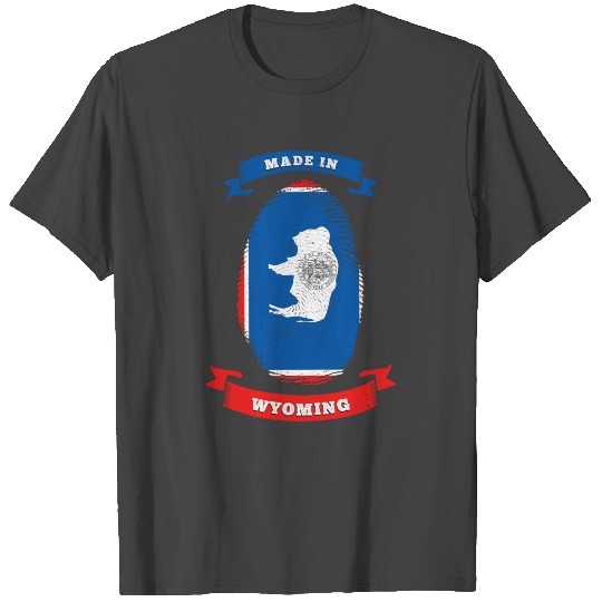 MADE IN WYOMING FINGERPRINT USA T Shirts