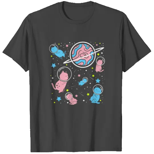 Transgender Cat In Space Transgender Pride T Shirts