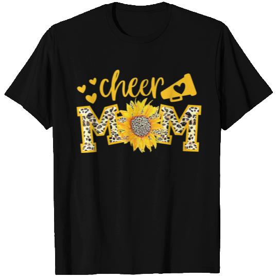 Cheer Mom Sunflower Leopard T Shirts