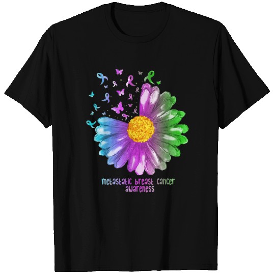 Daisy Butterfly Metastatic Breast Cancer Awareness T Shirts