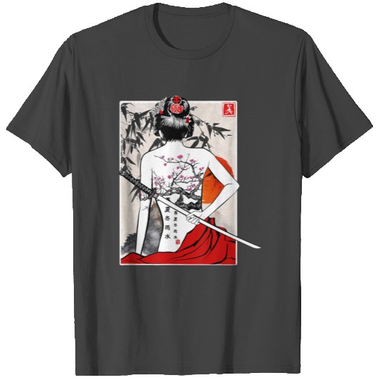 Japanese Samurai Culture Scenery Vintage Sakura T Shirts