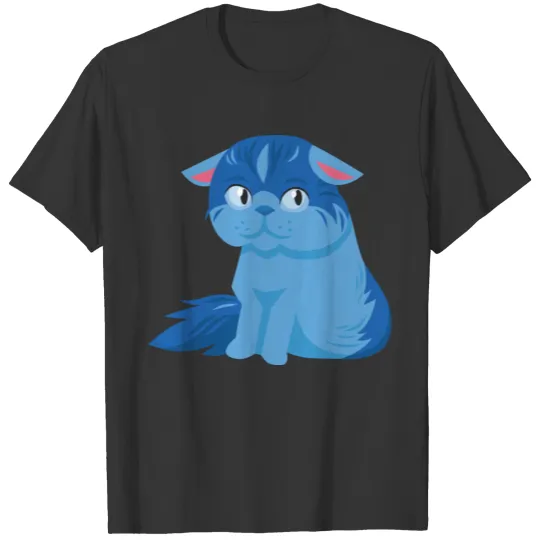 blue cat sticker T Shirts