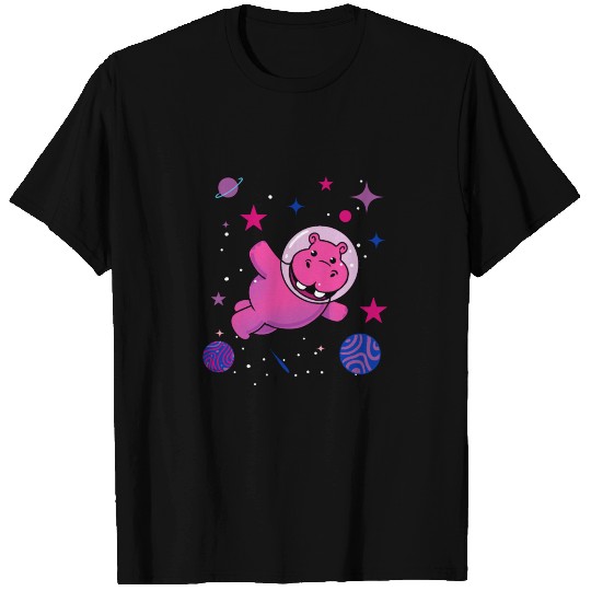 Bisexual Pride Hippo In Space Bisexual Gift T Shirts