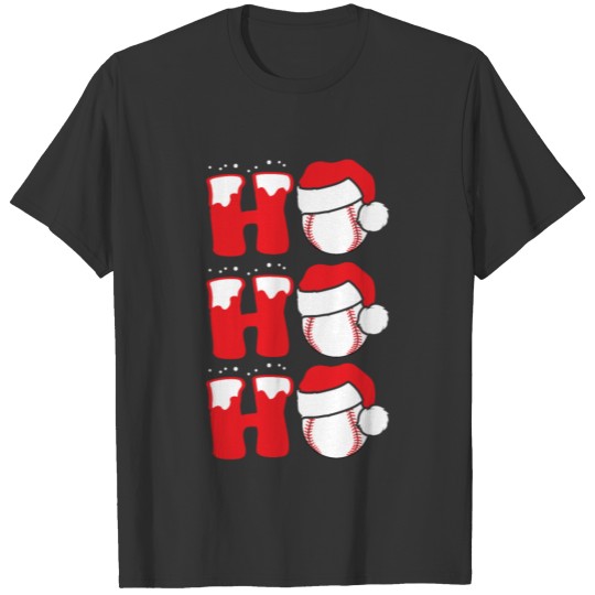 Baseball Christmas Santa Xmas Apparel T Shirts