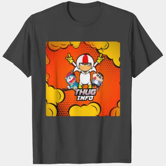 Shinchan, Doraemon,kick buttowski in Thug info cha T Shirts