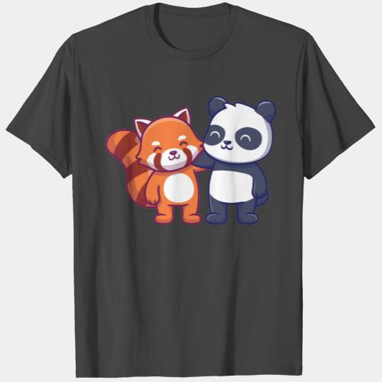 Happy friendship day. Cute Panda. Animal friend T Shirts