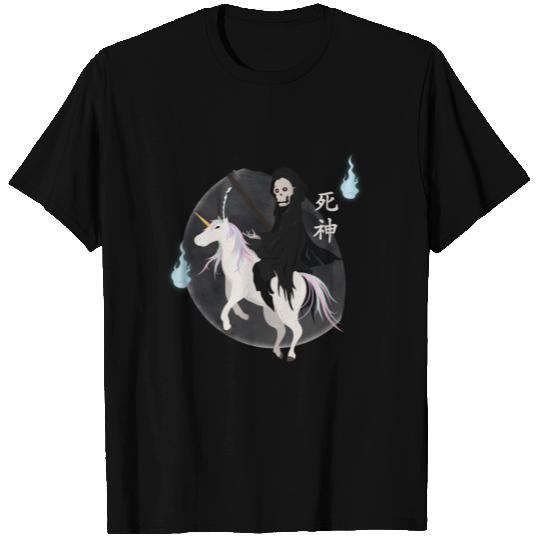 Shinigami Death Riding Unicorn T Shirts