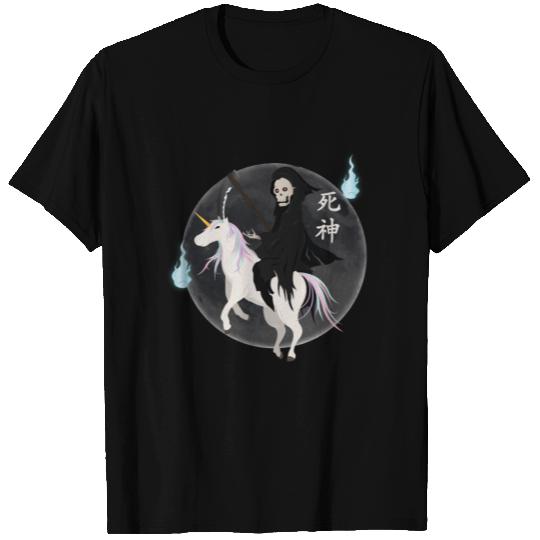 Shinigami Death Riding Unicorn T Shirts