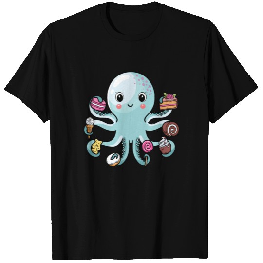 Octopus Cake Squid T Shirts
