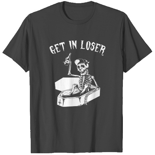 Get In Loser Grim Reaper Coffin Pastel Halloween T Shirts