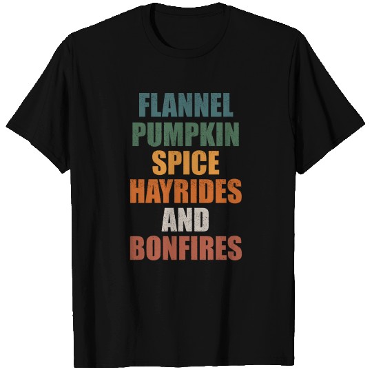 Pumpkin Spice Latte Flannel Cute Retro Fall Coffee T Shirts