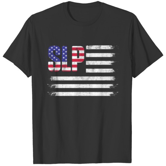 Speech Pathology Therapy USA Flag Autism T-shirt