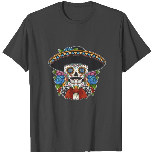 Sugar Skull Mexican Man Senor Calavera Dia De Los T Shirts