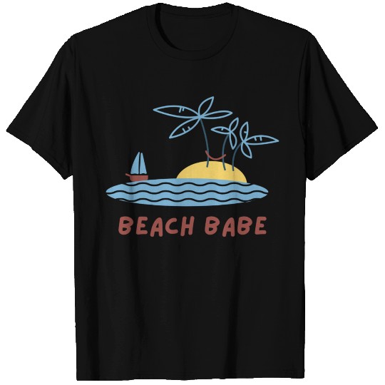 White Cute Beach Babe T Shirts